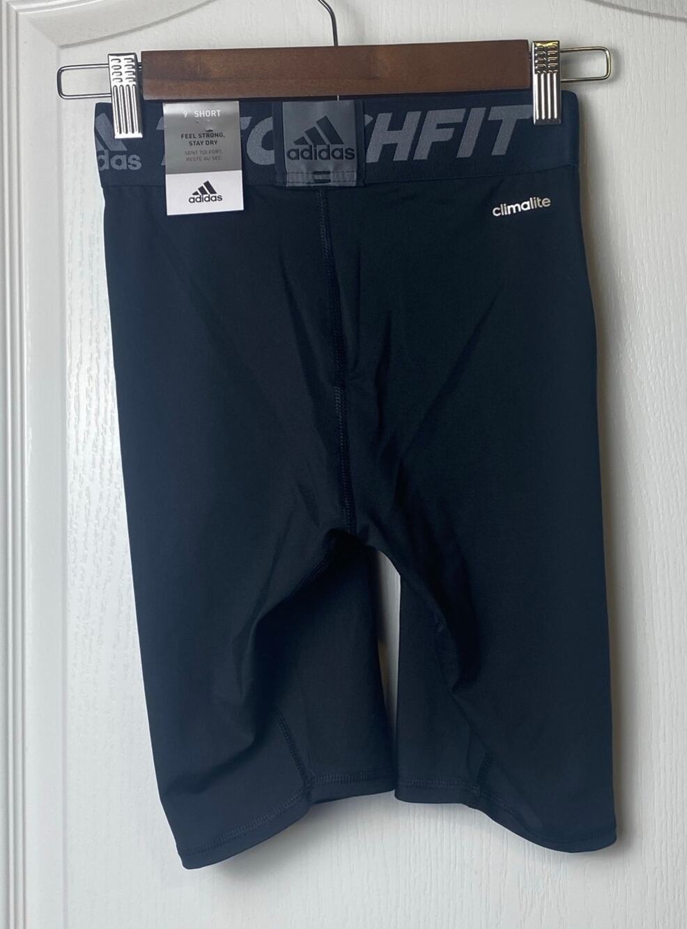 Adidas Black Climalite Tech Fit Base 9-inch Compression Shorts Men's Size Small